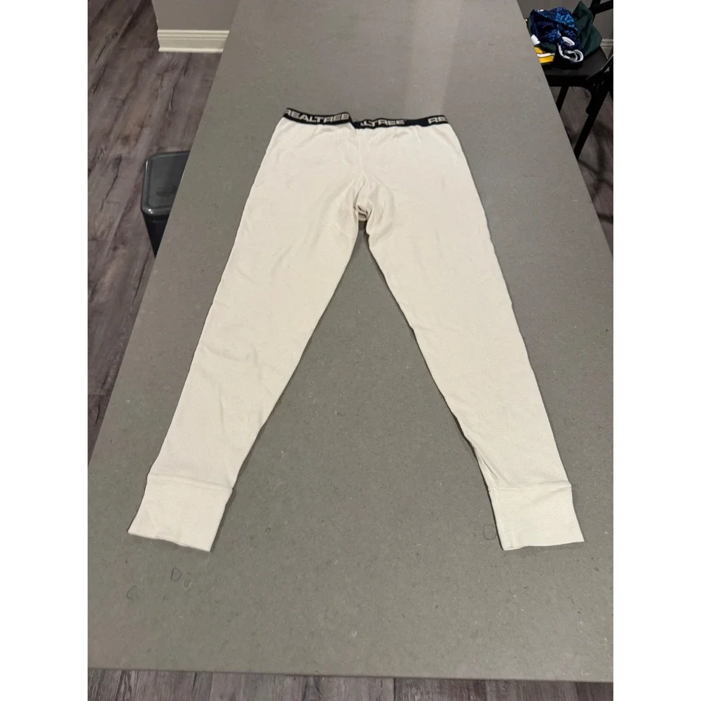 Realtree Mens L G Thermal Underwear Long Johns Base‎ Layer Pants ink stains
